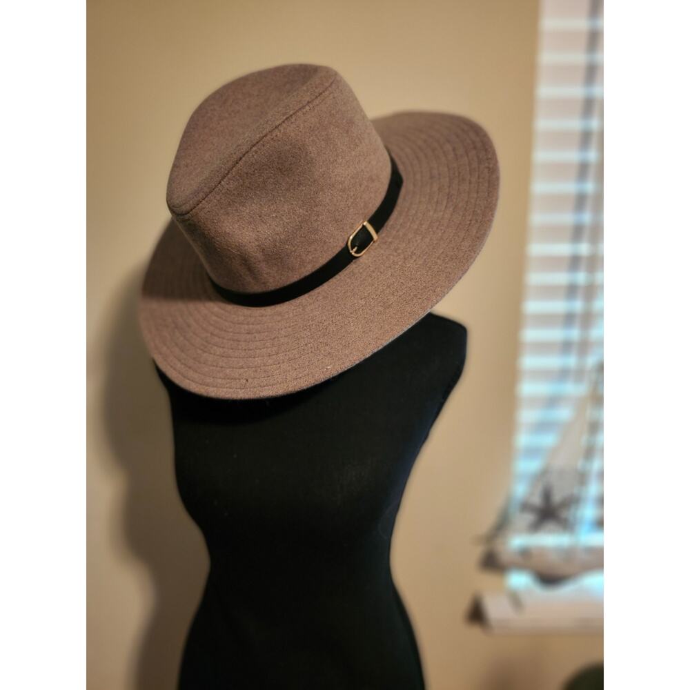Taupe Wide‑Brim Fedora Torrid Quiet Luxury Minimalist Chic Classic NWOT